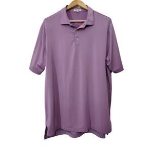 Peter Millar Men's Summer Comfort Short‎ Sleeve Golf Polo Shirt Size XL Purple